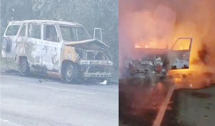 એમ્બ્યુલન્સમાં આગ ભભૂકી ઉઠતા ૧ દિવસના નવજાત સહિત ૪ લોકો જીવતા ભુંજાયા