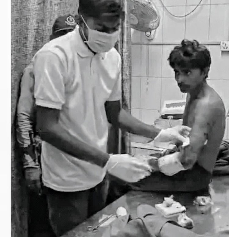 ઉના તાલુકાના ગાંગડા ગામ ની સીમ માં વાડી ના મકાન ની ઓસરી માં ખાટલા ઉપર બેસેલ વૃધ્ધ ઉપર દીપડાનો હુમલો