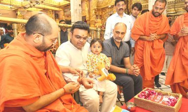 સાળંગપુરધામ ખાતે ICC ચેરમેન જયભાઈ શાહે કષ્ટભંજનદેવ હનુમાનજીના દર્શન કરી આશીર્વાદ મેળવ્યા