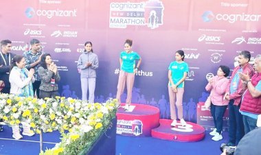 ખેતી બેંકની બ્રાન્ડ એમ્બેસેડર કુ.નિરમા ઠાકોરને "ન્યૂ દિલ્હી મેરેથોન ૨૦૨૬"માં નેશનલ ચેમ્પિયનનો તાજ પહેરાવાયો