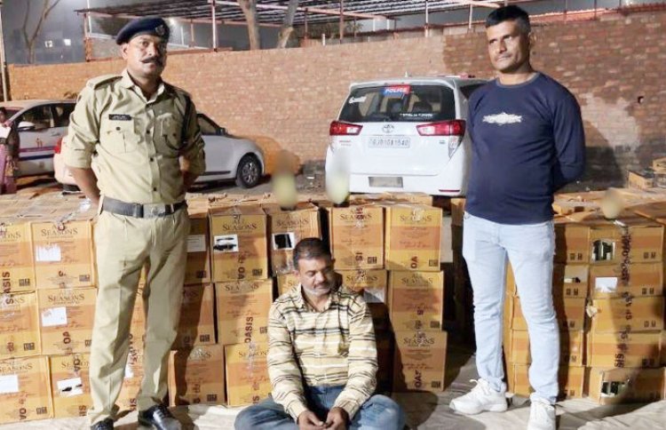 શિવરાત્રી સમયે જ ચંદીગઢથી જૂનાગઢ આવી રહેલો રૂા. ૬૪ લાખનો દારૂ ઝડપાયો : અમદાવાદ પોલીસની કાર્યવાહી