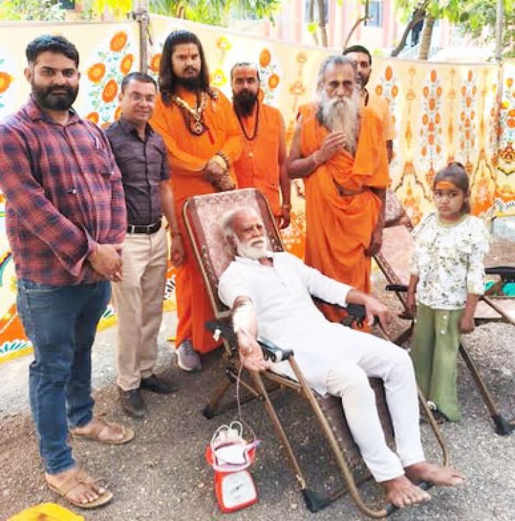 ગિરનારી ગ્રુપ દ્વારા શિવોત્સ મીની કુંભમાં ભારતી આશ્રમ ખાતે રક્તદાન કેમ્પ તથા પ્રાથમિક સારવાર કેન્દ્રનો થયેલ પ્રારંભ