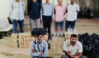 વિજાપુર જવાનાં રસ્તા ઉપર આવેલ વાડીમાં છુપાવેલ રૂા. ૪ લાખના વિદેશી દારૂ સાથે બે ઝડપાયા