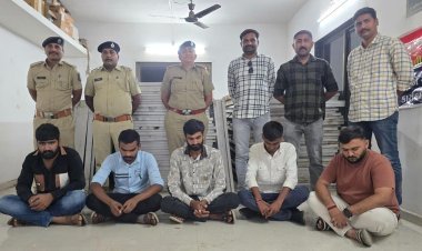 વિસાવદર તાલુકાનાં ઘોડાસણ ગામે સોલાર પાવર પેનલની ૧૧૧ પ્લેટોની રૂા. ૮,૩ર,પ૦૦ની ચોરીનો ભેદ ઉકેલાયો : પાંચ આરોપીની ધરપકડ