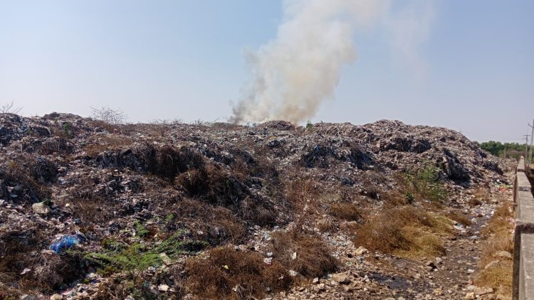 જૂનાગઢ મનપાની ડમ્પીંગ સાઈટ પર આગ લાગવાના શંકાસ્પદ બનાવો : તપાસની માંગણી