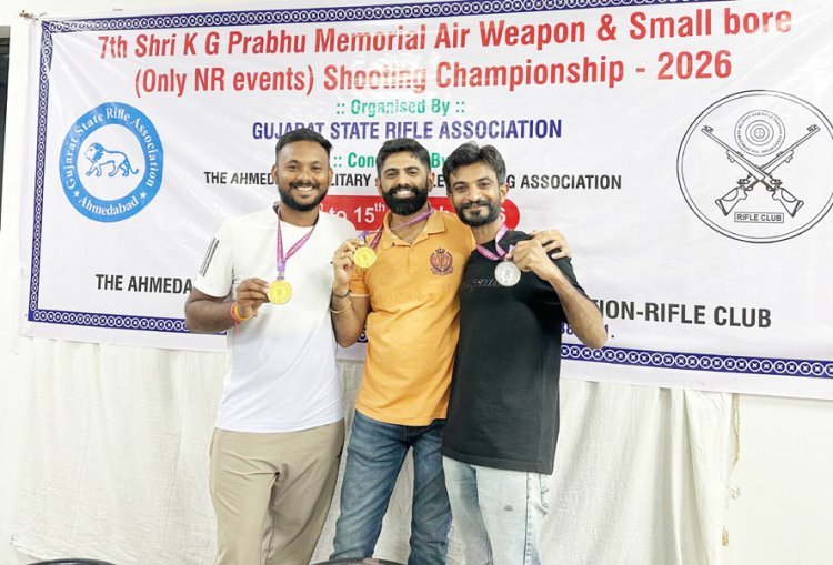 કર્ણાવતી શૂટિંગ સ્પર્ધામાં જૂનાગઢના ખેલાડીઓએ રજત ચંદ્રક મેળવ્યો
