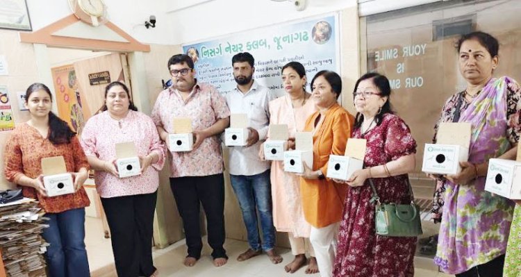 નિસર્ગ નેચર ક્લબ, જૂનાગઢ દ્વારા વિશ્વ ચકલી દિવસની ઉજવણી કરવામાં આવી