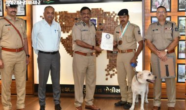 ૧૬ વર્ષ પછી ગુજરાત પોલીસ ડોગ ‘ચેક’ રાષ્ટ્રીય પોલીસ ડ્યુટી મીટમાં ગોલ્ડ મેડલ જીત્યો