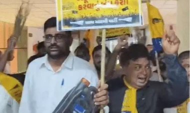 જૂનાગઢમાં આમ આદમી પાર્ટી દ્વારા મોંઘવારીનો વિરોધ : આવેદનપત્ર અપાયું