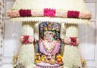 સાળંગપુરધામમાં શ્રી કષ્ટભંજન દેવ દાદાને જરદોશી વર્કવાળા વાઘા અને ચાંદીનો મુગટ સાથે જૂઈ-ગુલાબના ફૂલોનો દિવ્ય શણગાર અને સુખડીનો અન્નકૂટ ધરાવાયો