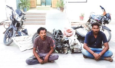 ઉનામાં મોટર સાયકલ ચોરી કરનાર ત્રણ શખ્સો ઝડપાયા - 1 ફરાર