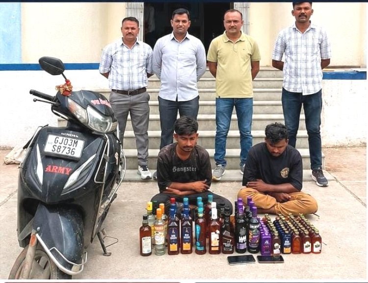 નવાબંદર મરીન પોલીસે વિદેશી દારૂની ૬૬૭ બોટલ સાથે ૪ને ઝડપ્યા