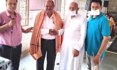 સ્થાનકવાસી જૈન સમાજ જુનાગઢ દ્વારા સત્યમ સેવા યુવક મંડળ ટ્રસ્ટના પ્રમુખશ્રી મનસુખ વાજાનું શ્રેષ્ઠ માનવસેવા બદલ સન્માન કરાયું