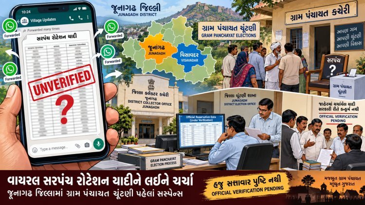 જૂનાગઢ-વિસાવદરમાં સરપંચ બેઠકોનું કથિત રોટેશન લિસ્ટ વાયરલ થતાં વિવાદ, વિપક્ષે તપાસ અને કાર્યવાહી માગી