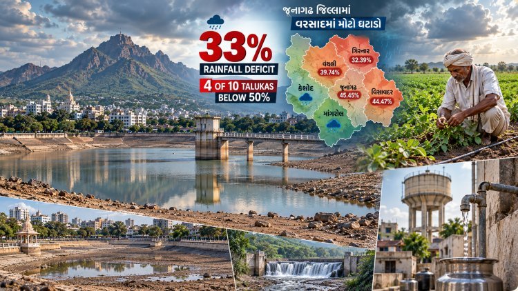 જૂનાગઢ શહેર-જીલ્લામાં વરસાદની ૩૩ ટકા ઘટ : પાણીની અછત સર્જાશે