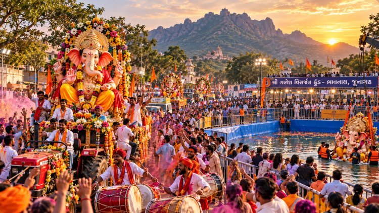 જૂનાગઢમાં ગણપતિ બાપા મોરીયાનાં ગુંજારવ સાથે દુંદાળા દેવને ભાવભરી વિદાય અપાઈ