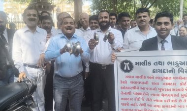 ગુજરાત ભાડા વિધેયકના વિરોધમાં જૂનાગઢમાં વકીલો દ્વારા રેલી યોજાઈ