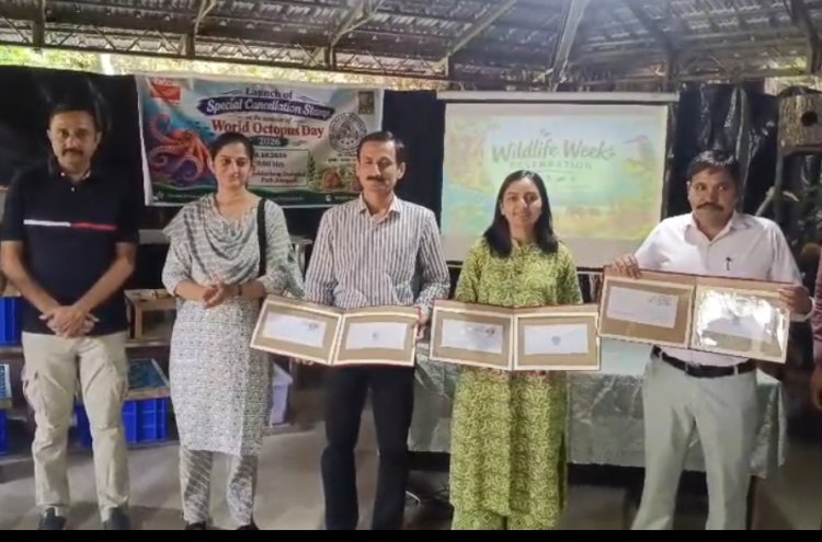 જૂનાગઢના સક્કરબાગ ઝૂ ખાતે વિશ્વ ઓક્ટોપસ દિવસની ઉજવણી, વિશેષ કેન્સલેશન સ્ટેમ્પનું કરાયું વિમોચન