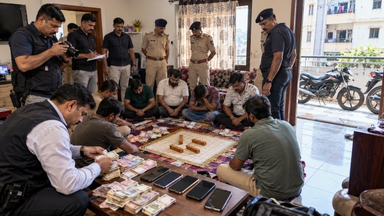 જૂનાગઢમાં ઘોડીપાસાના જુગાર અંગે દરોડો - ૧૦ ઝડપાયા 