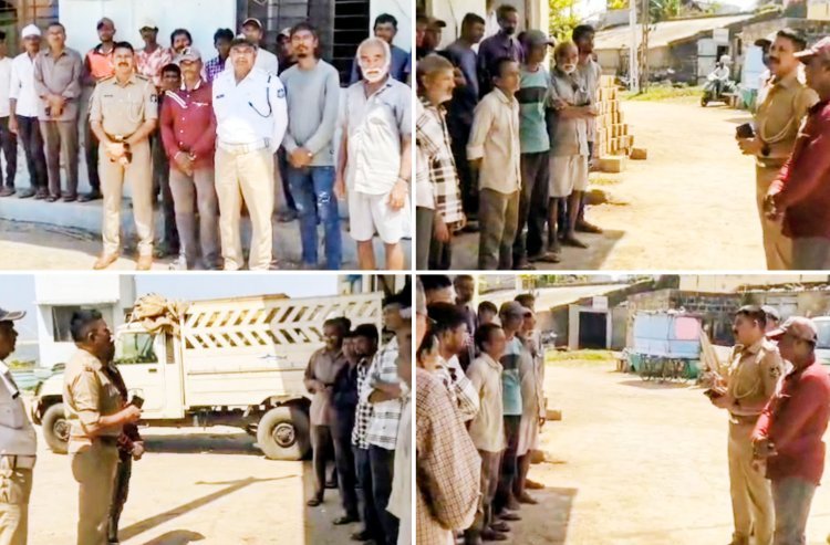 નવીબંદરમાં ટ્રાફિક પોલીસનો સેવા સંકલ્પ અભિયાન અંતર્ગત માર્ગ સલામતી જાગૃતિ કાર્યક્રમ યોજાયો